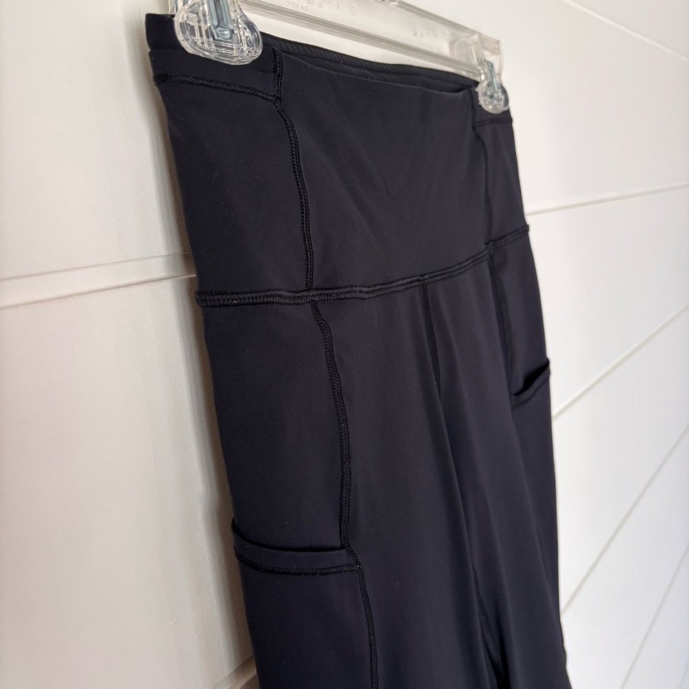 Lululemon Athletica Fast & Free Crop (19") Black Running Leggings Women's Size 6 - Picture 5 of 13